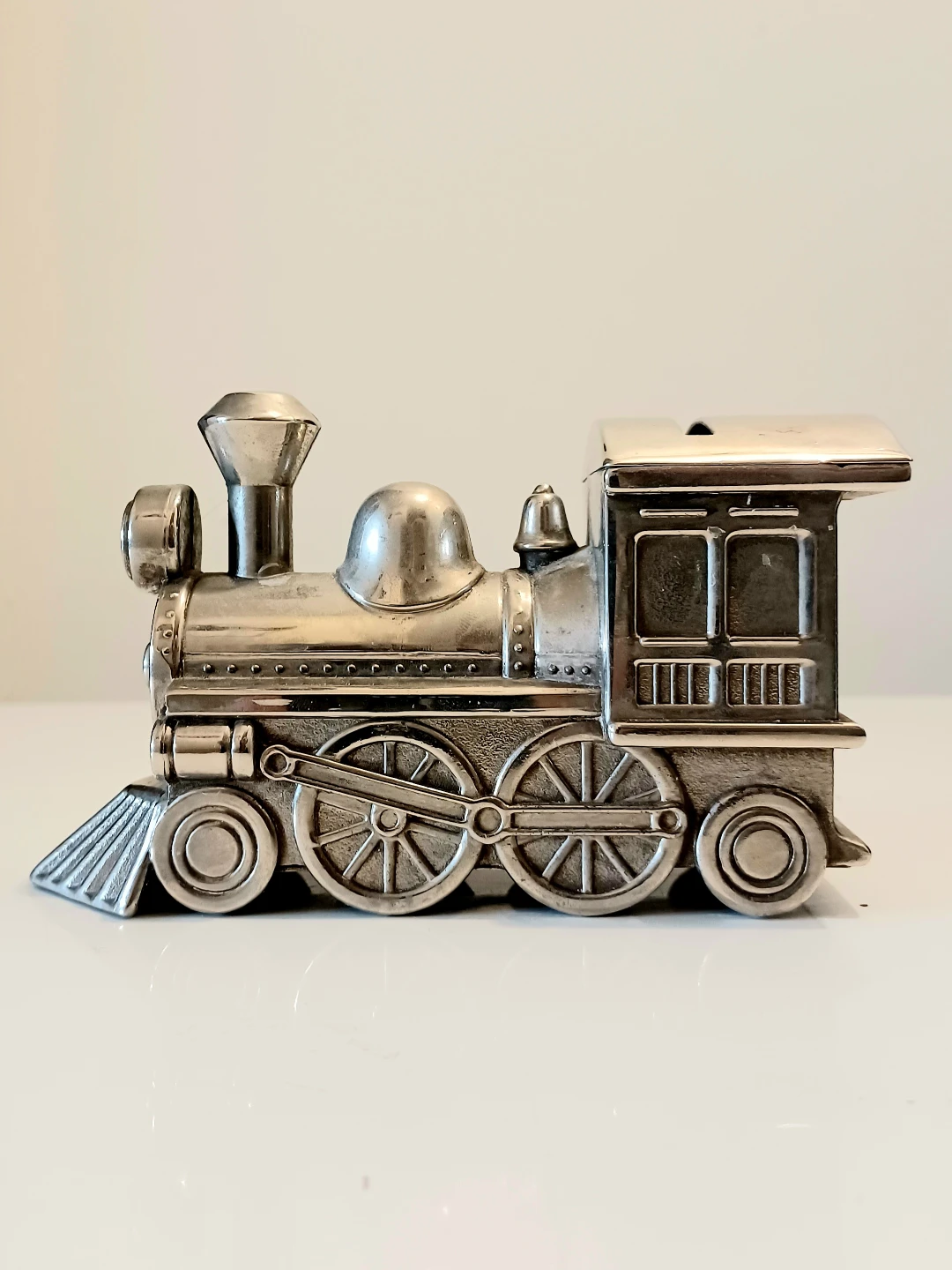 Silver Plated Antique Train Figurine - photo 3