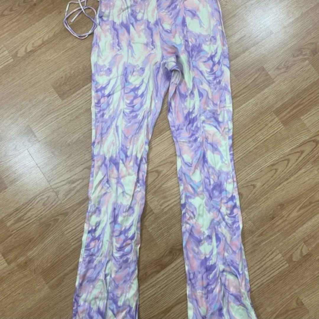 ZARA Purple Marble High Waist Flare Pants NWOT - photo 4