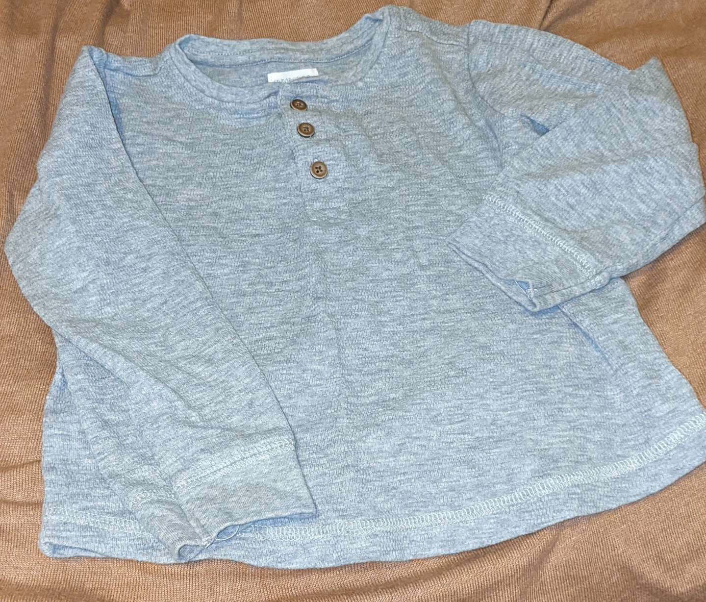 Gymboree Baby Boys' Grey Long Sleeve Henley Shirt - Size 3T