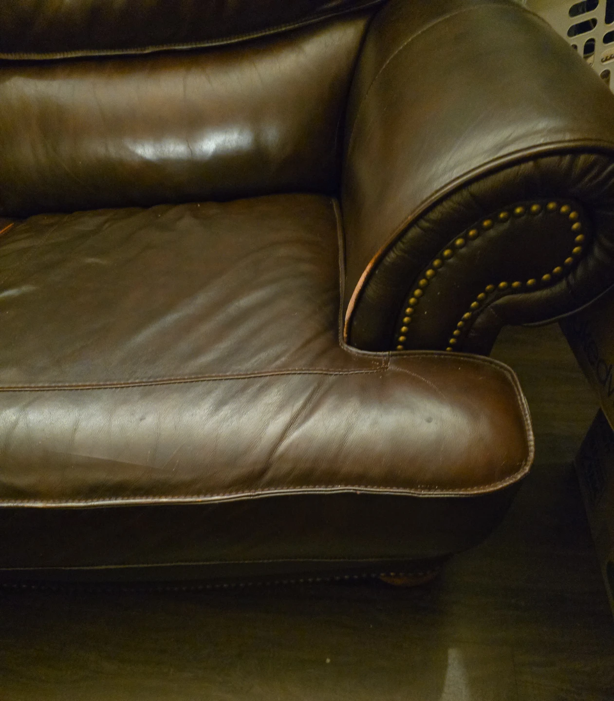 Brown Leather Sofa - photo 3