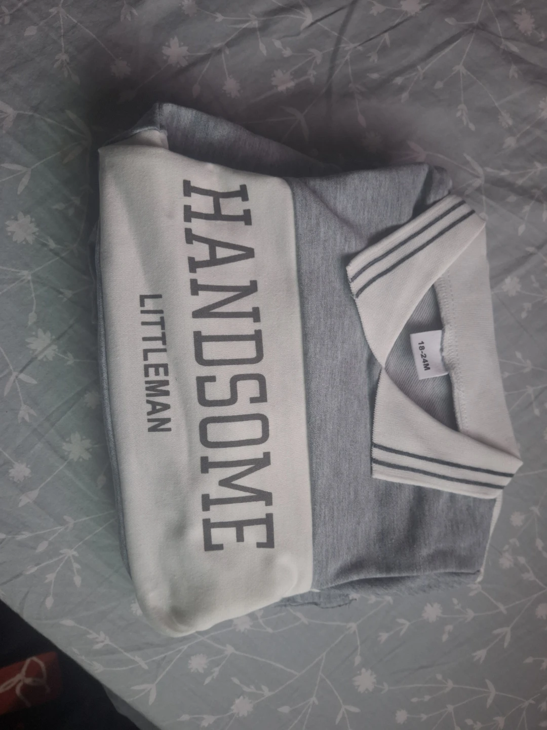 Kids Grey 'Handsome Littleman' Tracksuit 18-24M - photo 2