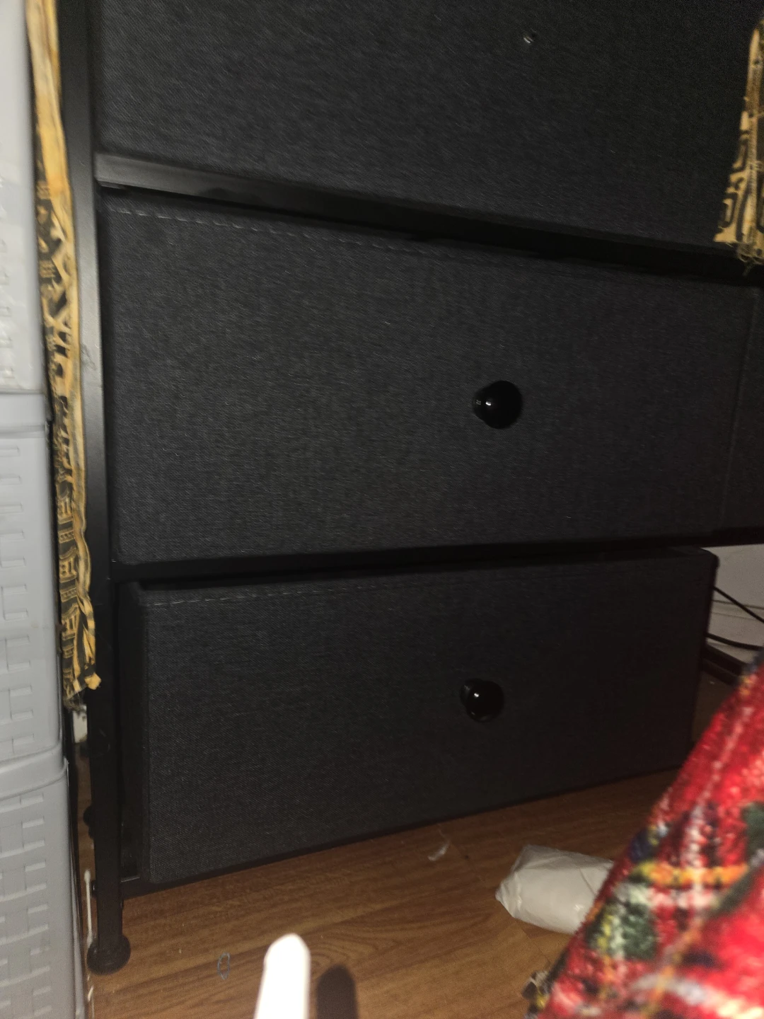 Black Fabric Drawer Storage Unit - photo 2