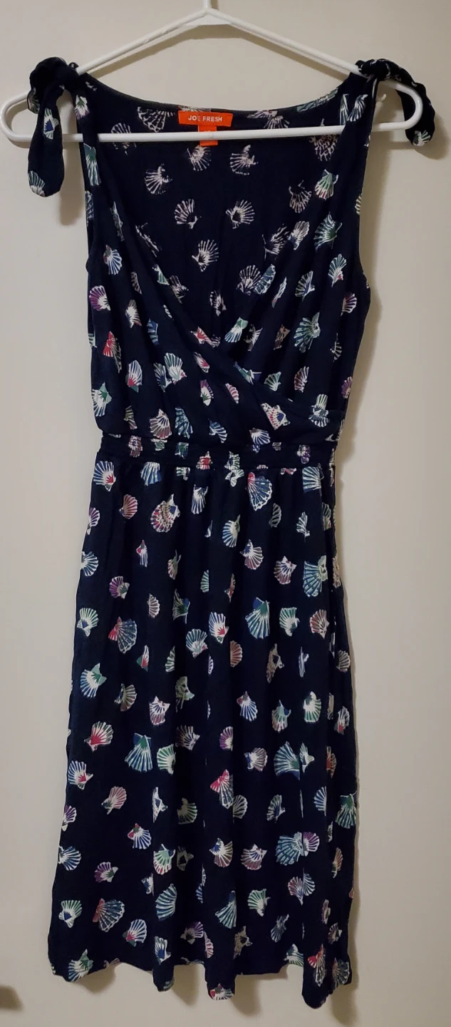 Joe Fresh Navy Shell Print Dress