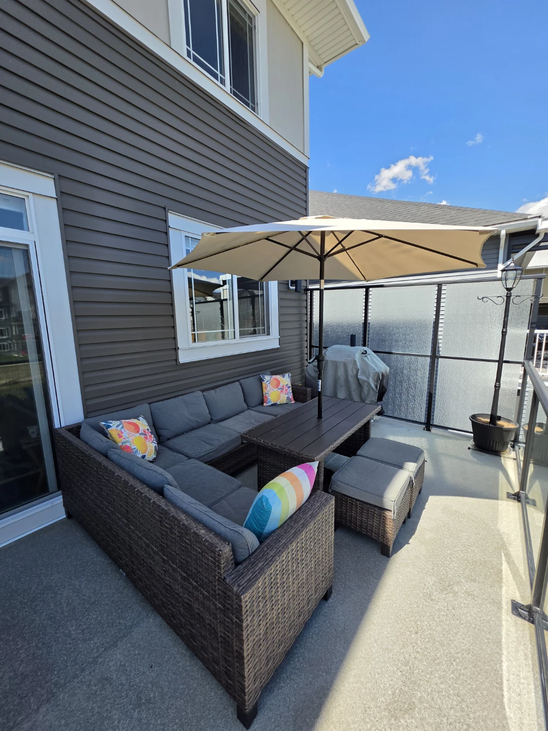 Wicker Patio Sectional Sofa Set with Table and Ottomans - photo 2