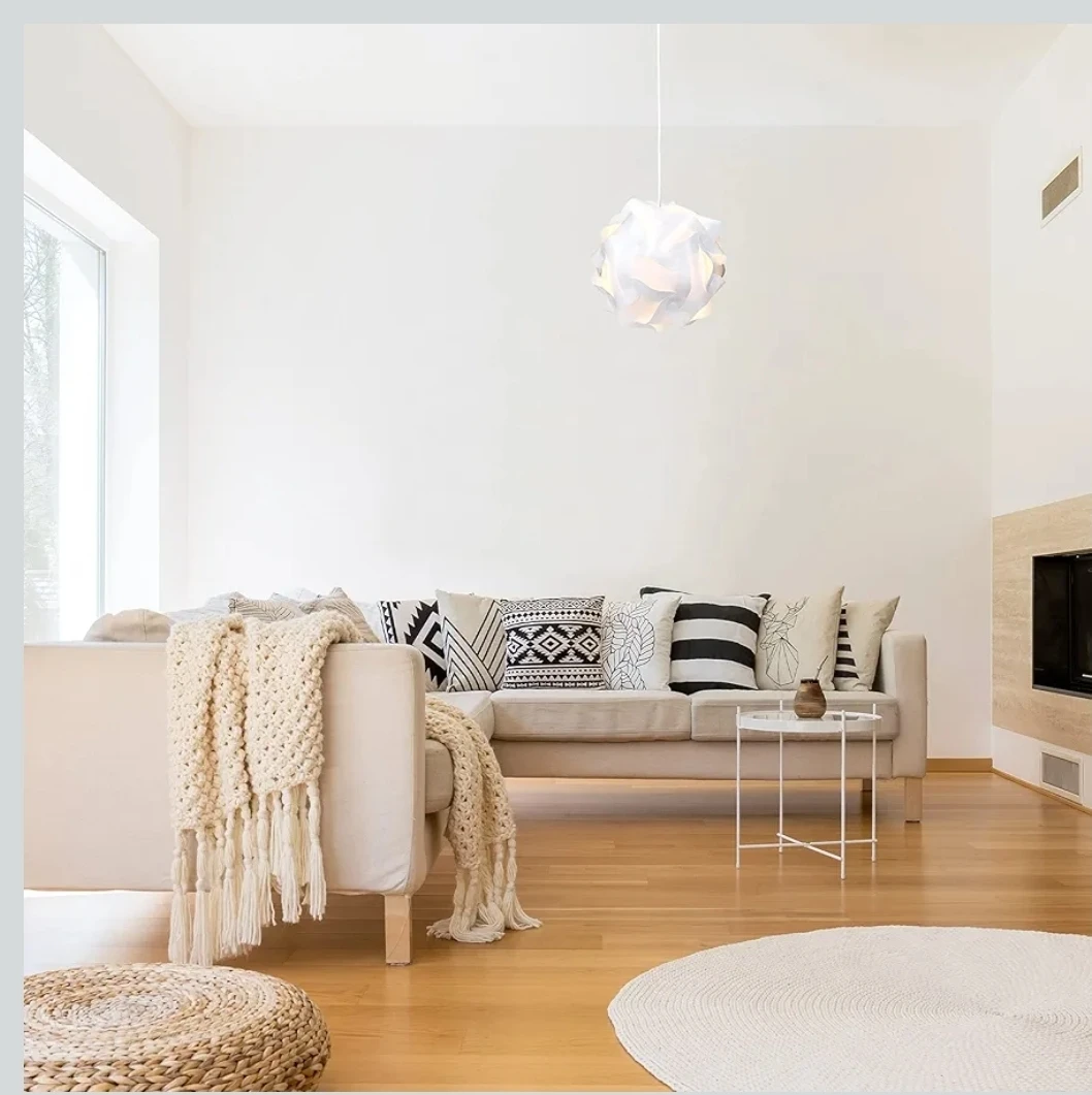 White DIY Puzzle Lamp Shade - photo 2