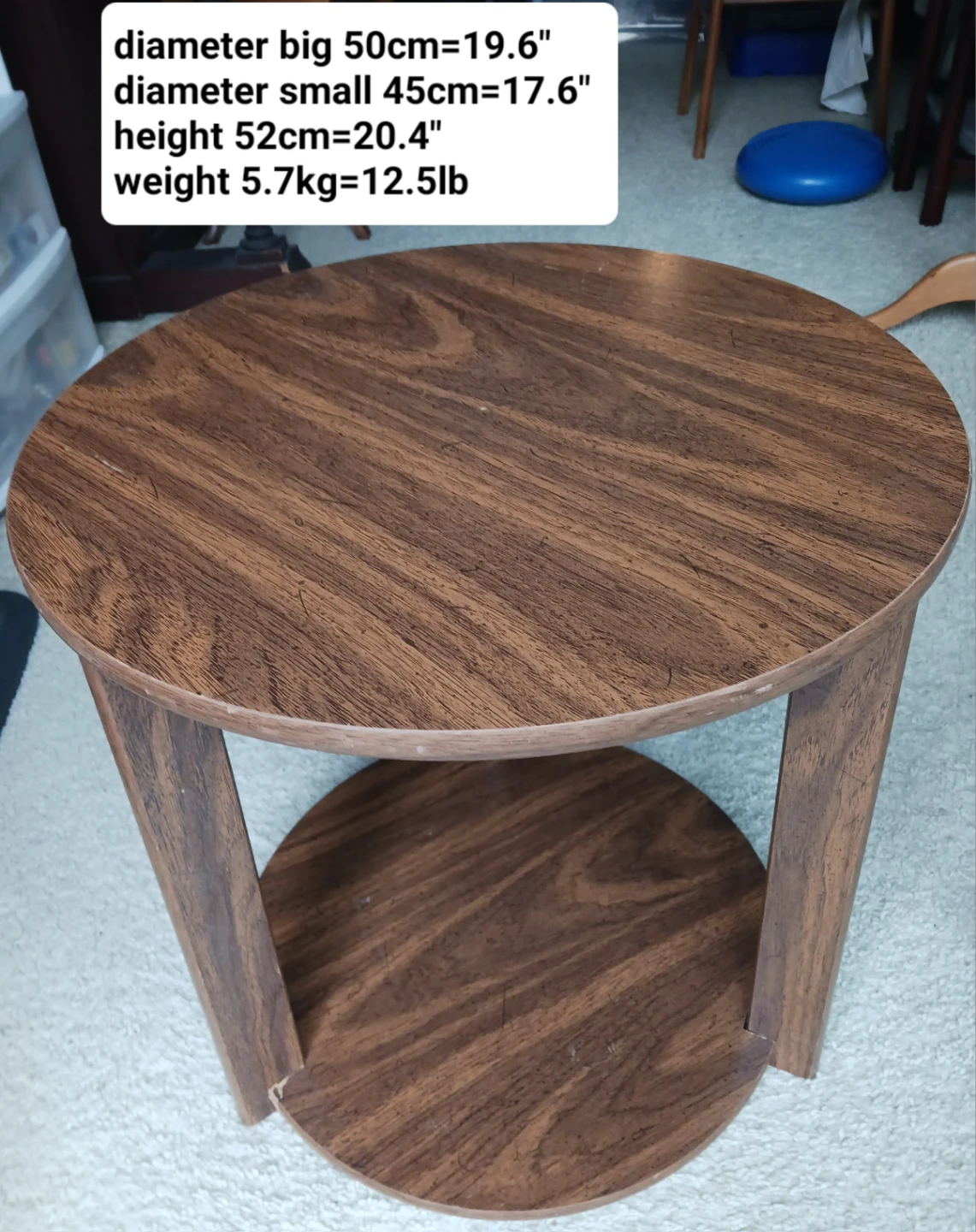 Vintage Wood Grain Side Table