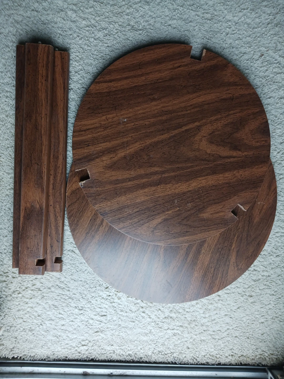 Vintage Wood Grain Side Table - photo 2