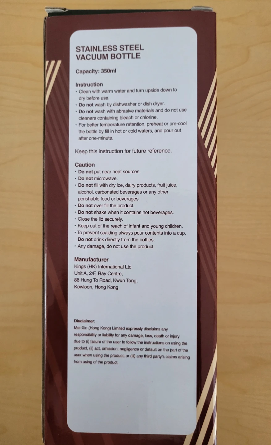 Brand new Stainless Steel Vacuum Bottle - 350ml - photo 3