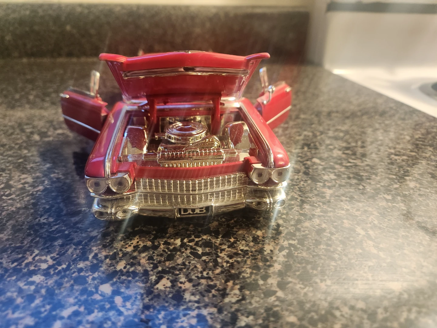 Red DUB Diecast Model Car 69 caddy - photo 2