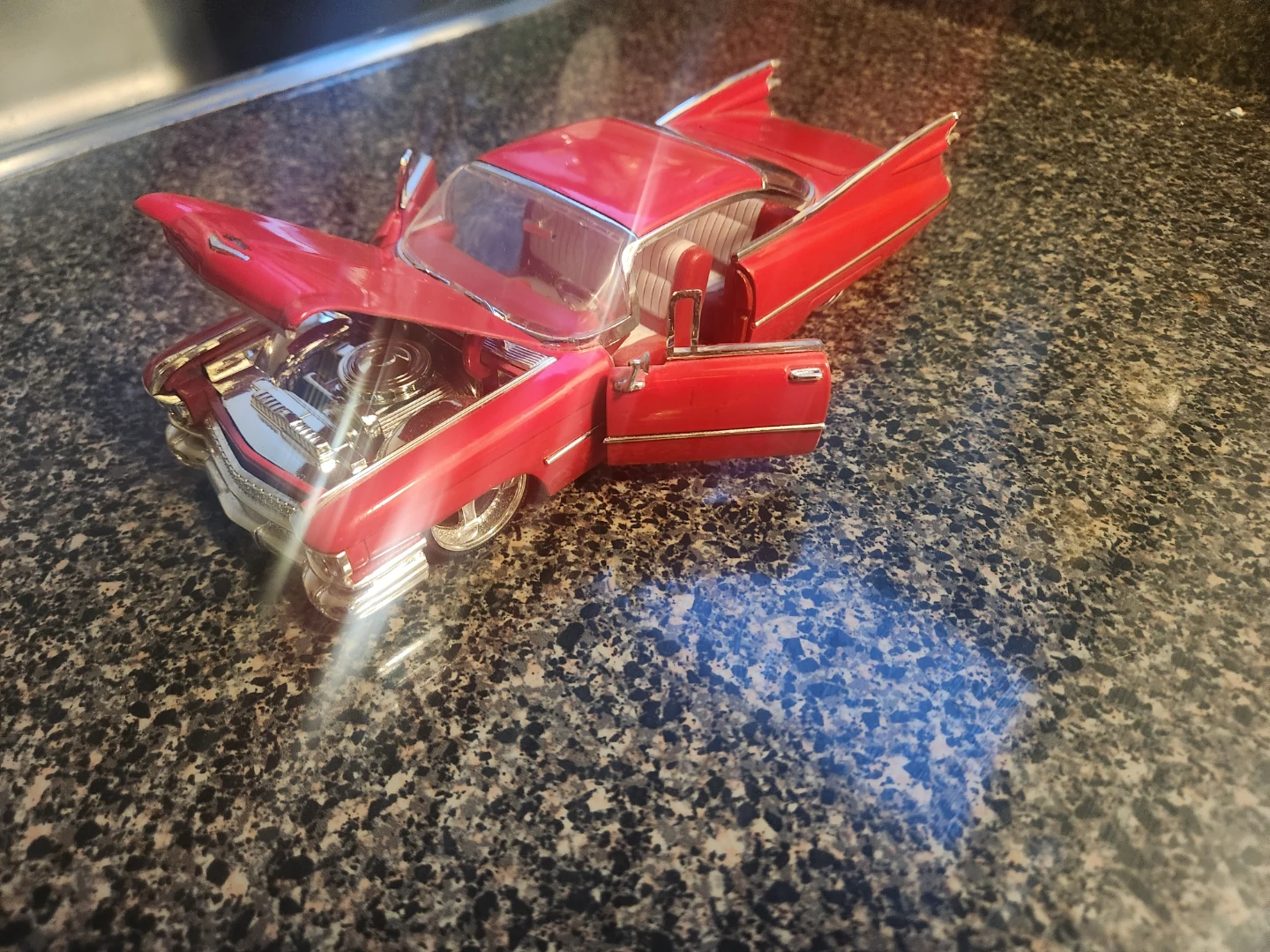Red DUB Diecast Model Car 69 caddy - photo 3