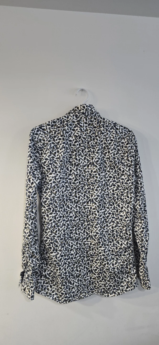 ZARA Men's Slim Fit Printed Button-Up Shirt - Medium - photo 2