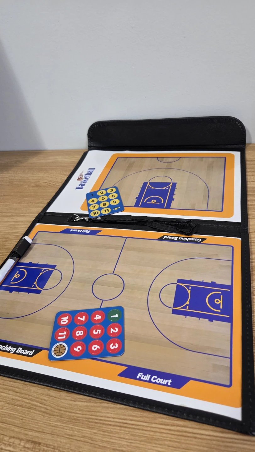 Basketball Coaching Board with Magnetic Pieces – Foldable *new