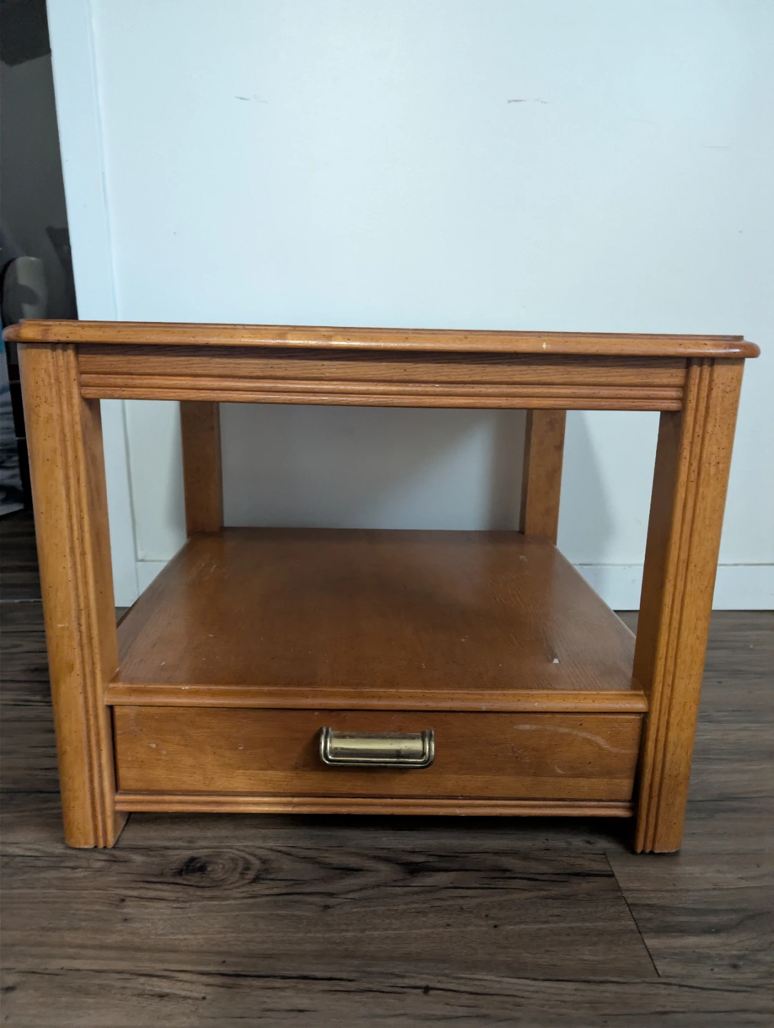 Wooden End Table with Drawer