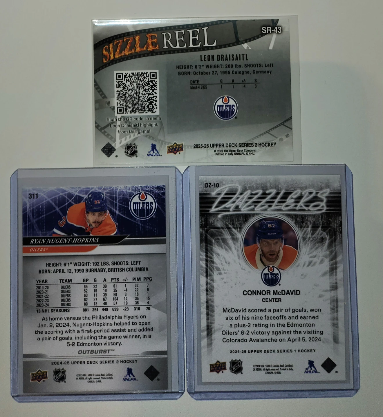 Pick Up Edmonton Oilers Hockey Card Lot Dazzler+Outburst - photo 2
