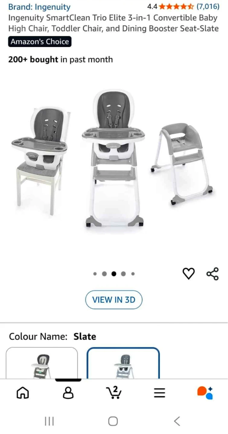Ingenuity SmartClean Trio Elite 3-in-1 High Chair - photo 2