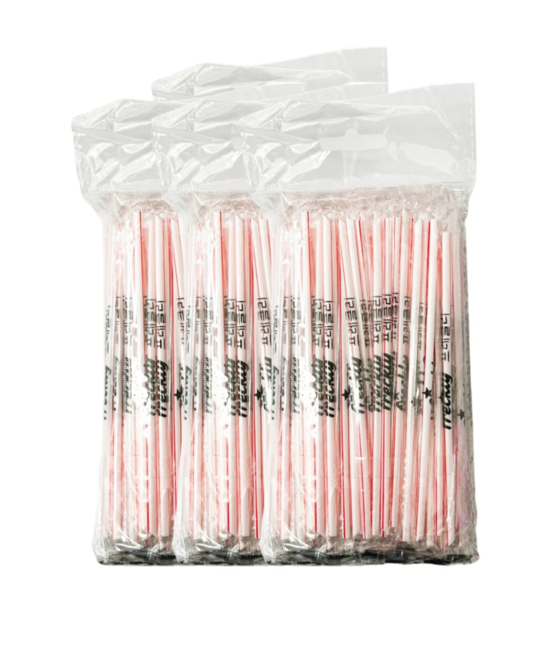 Bulk Pack of Red Striped Drinking Straws - photo 2