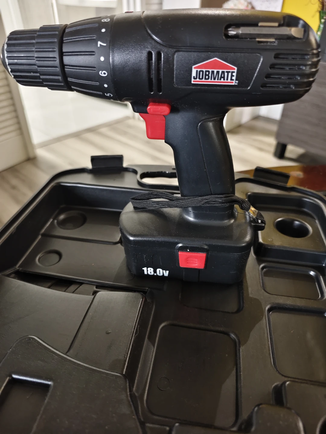 Jobmate 18.0V Cordless Drill with Case and Charger