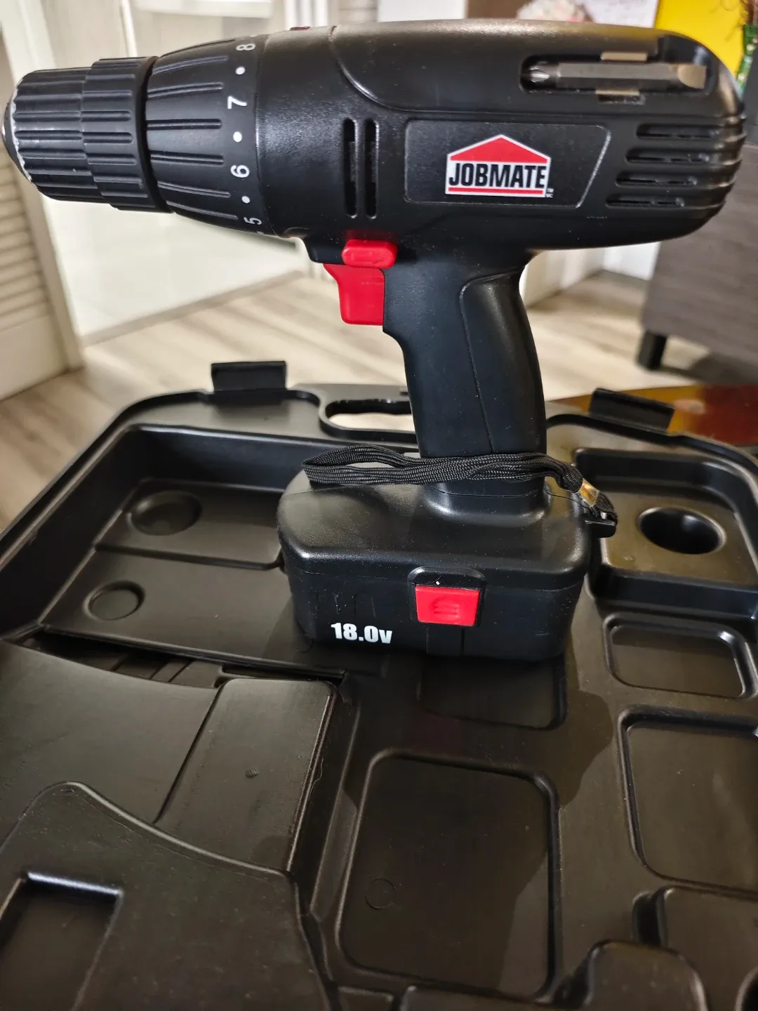 Jobmate 18.0V Cordless Drill with Case and Charger