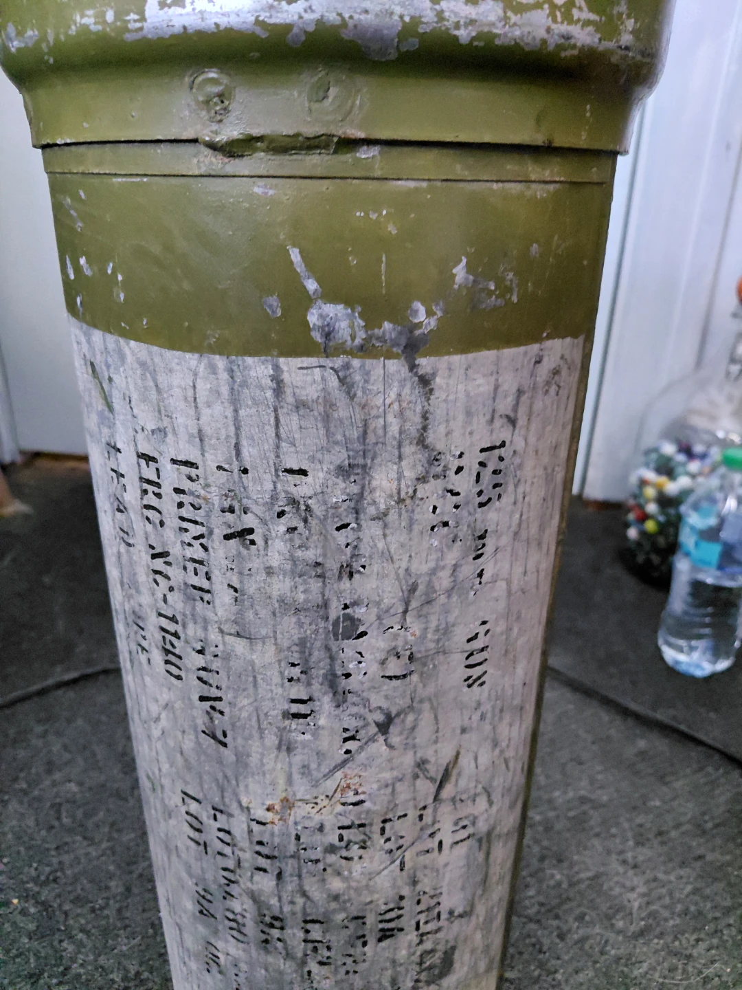 Vintage recycled metal  empty ammo canister - photo 3