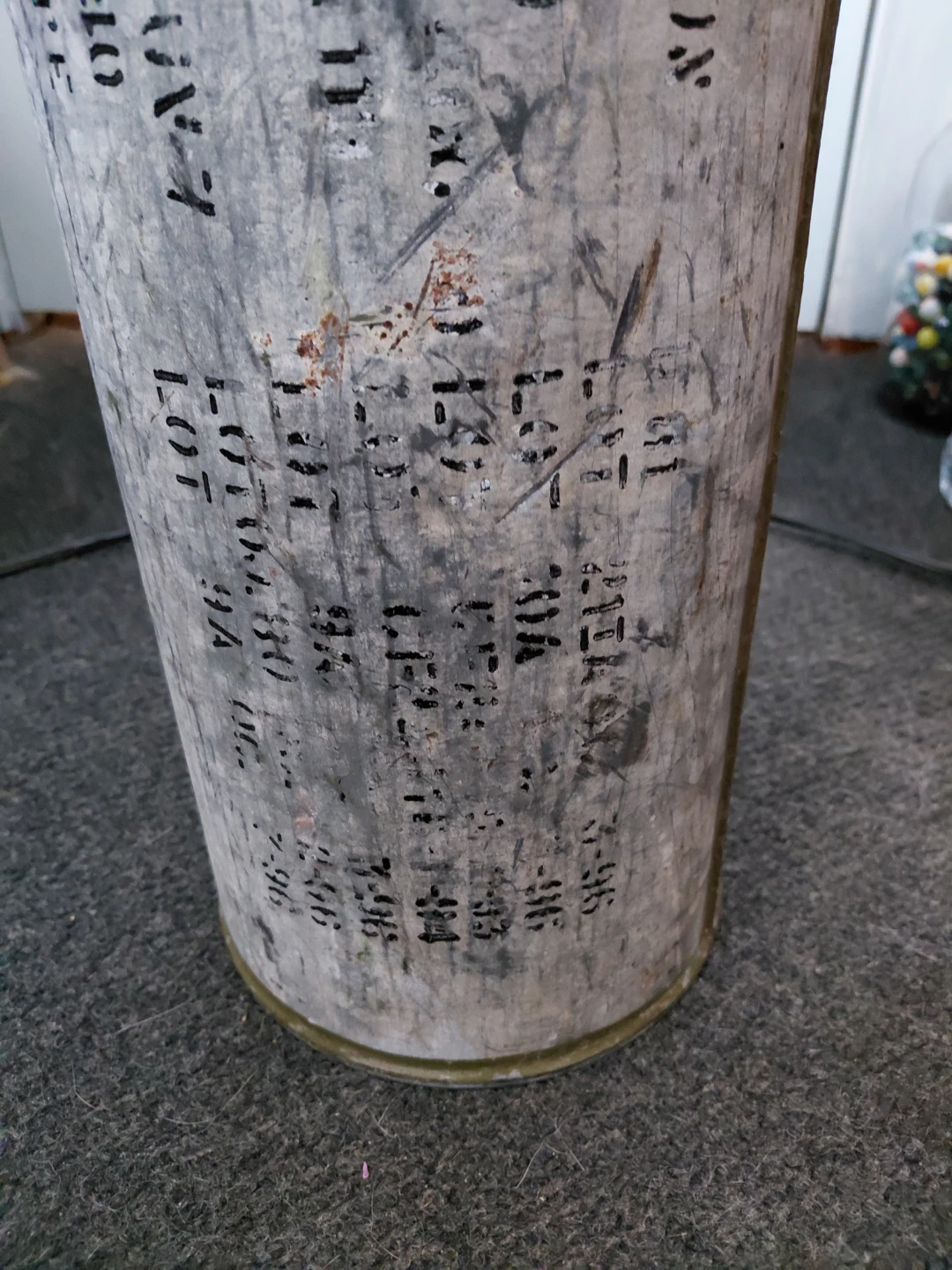 Vintage recycled metal  empty ammo canister - photo 4