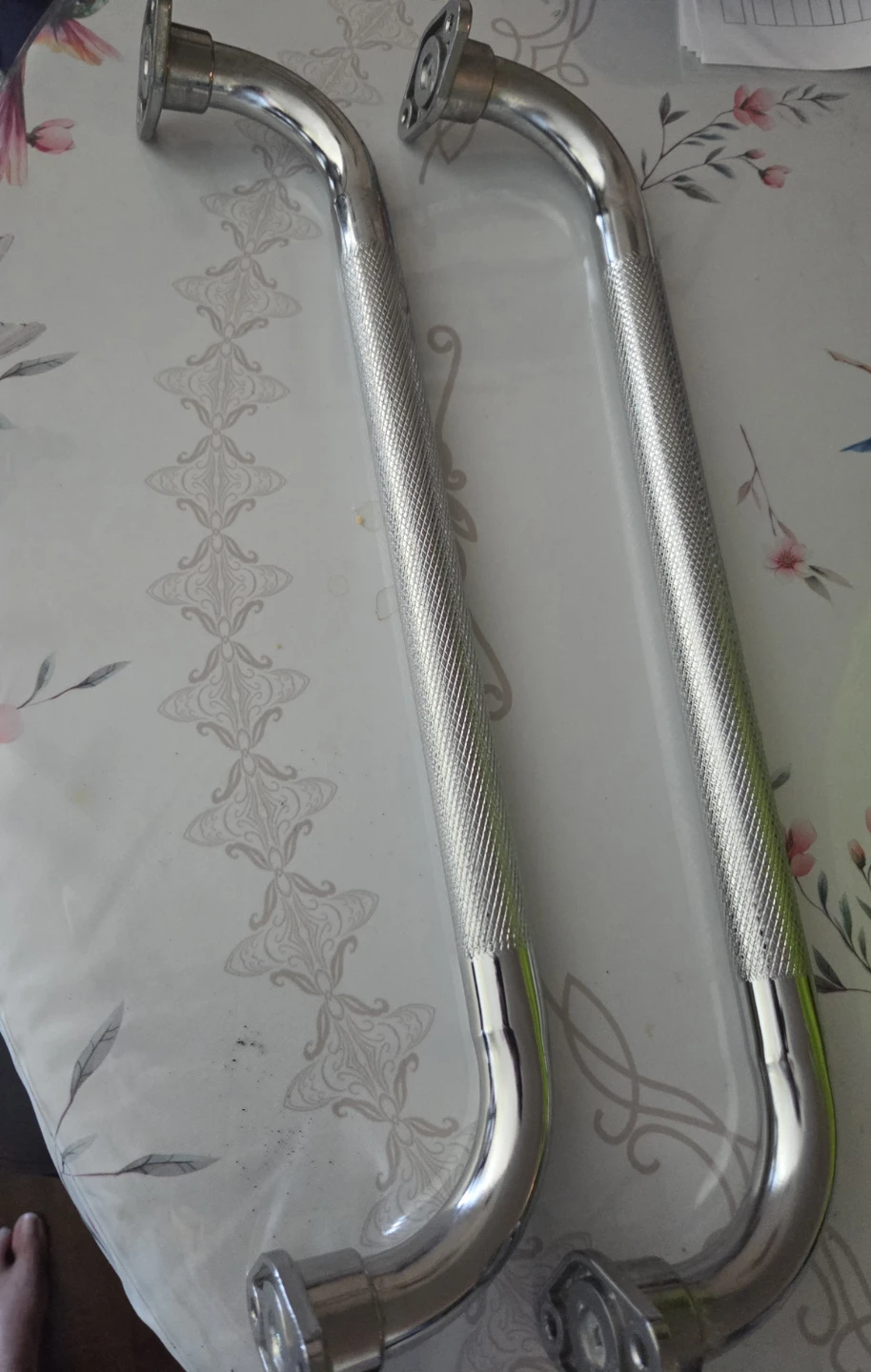 Set of 2  18 inch Chrome Grab Bars - photo 2