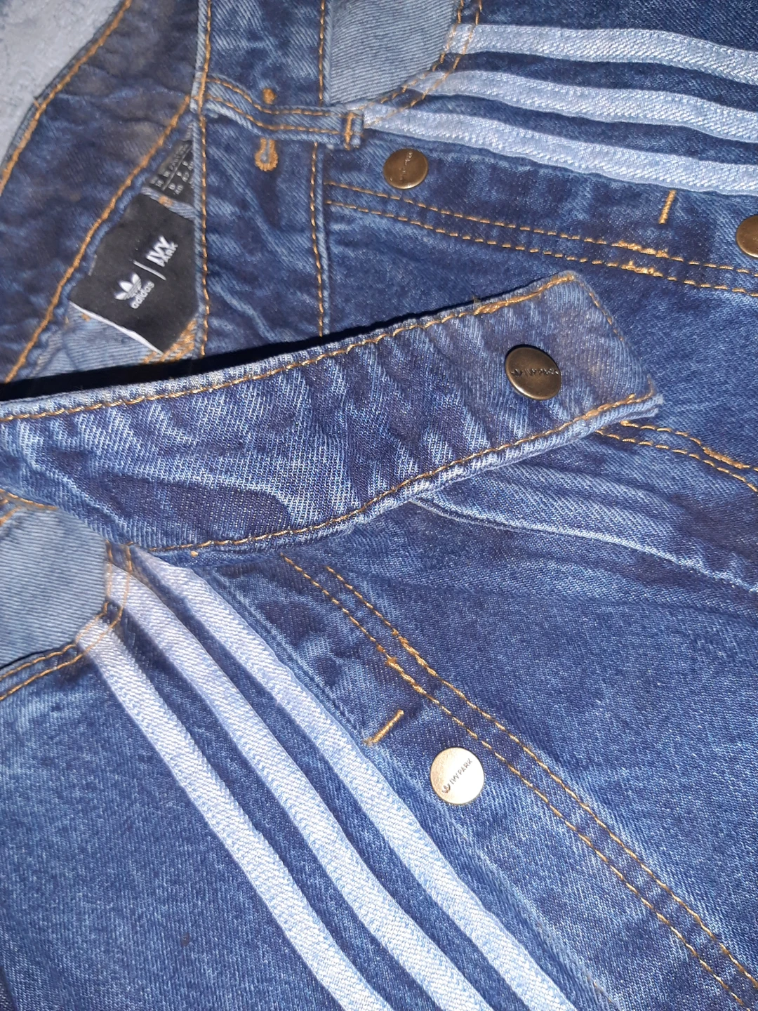 Adidas x Ivy Park Ladiess Denim Snap Pantst Size M - photo 2