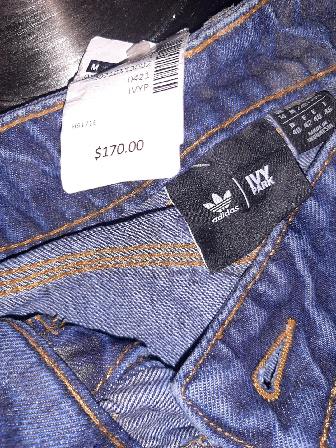 Adidas x Ivy Park Ladiess Denim Snap Pantst Size M - photo 4