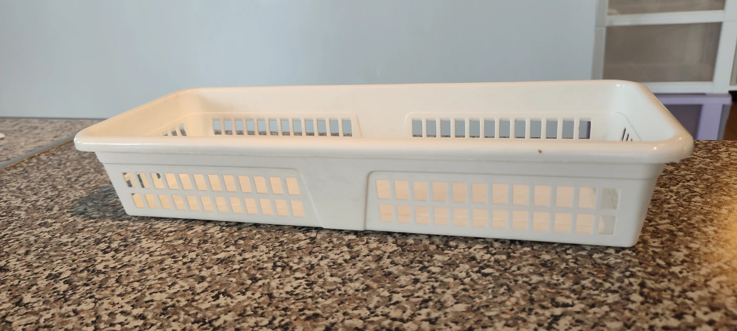 White Plastic Storage Basket