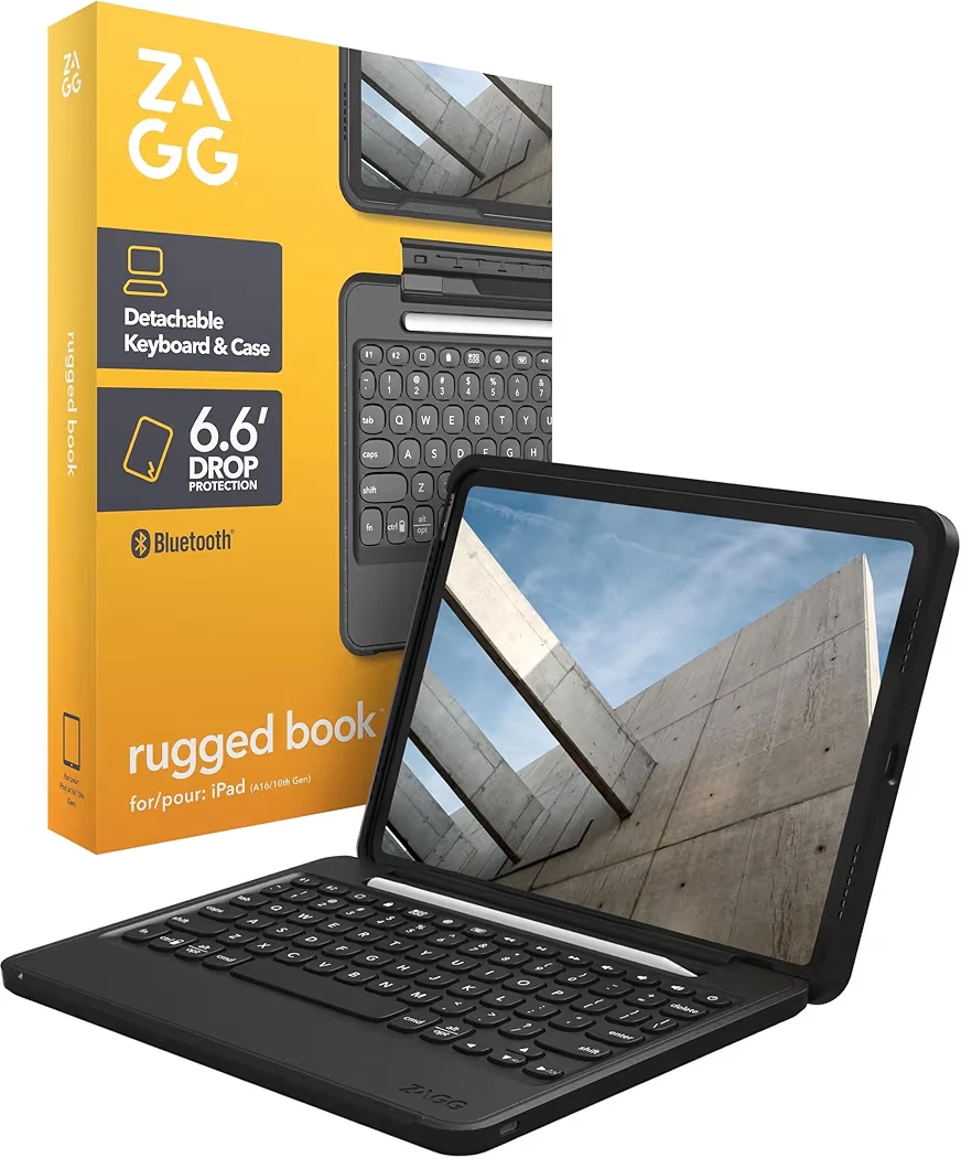 ZAGG Rugged Book iPad 10th Gen 10.9" Wireless Backlit Keyboard