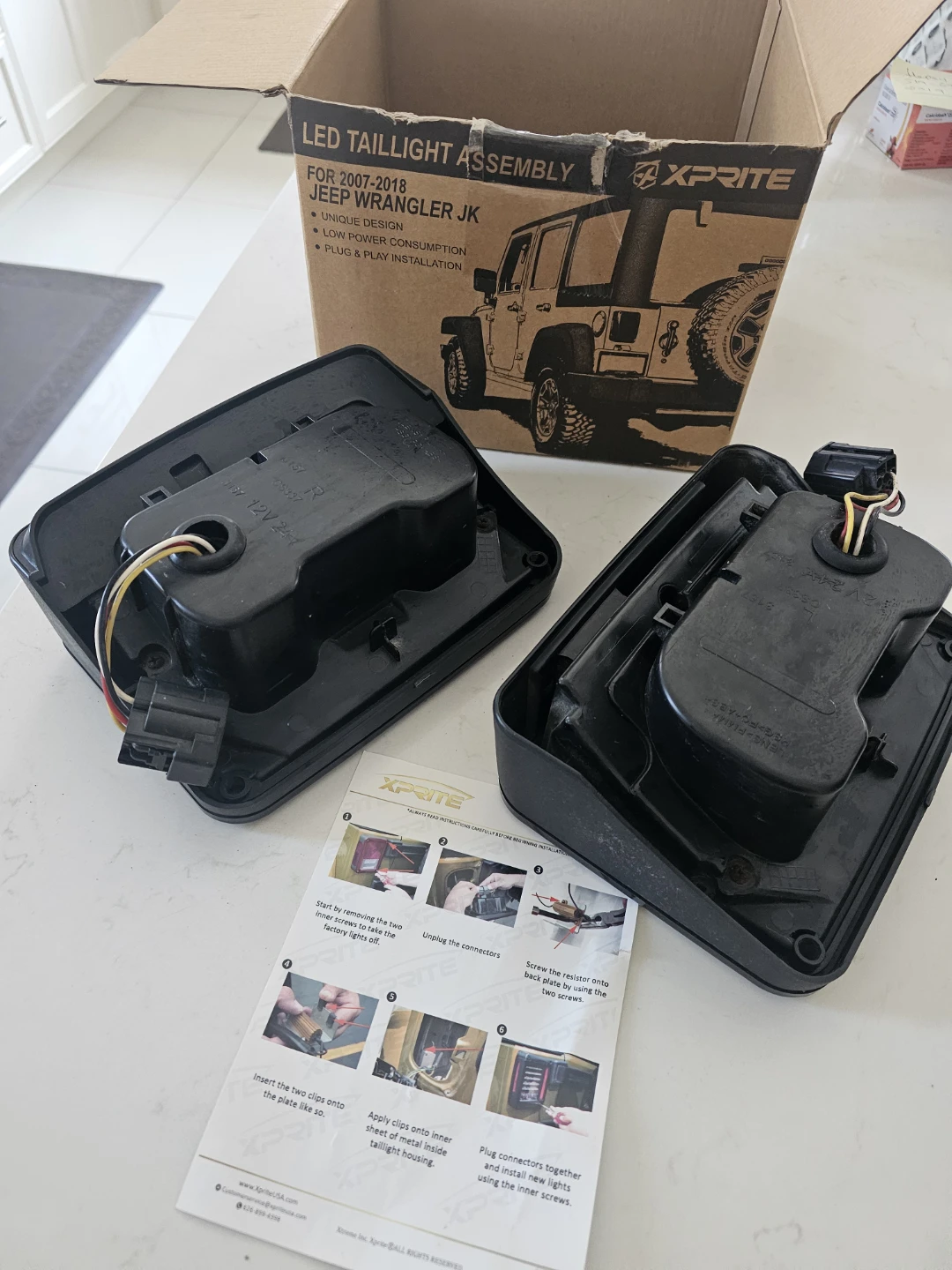 Xprite LED Taillight Assembly for Jeep Wrangler JK (2007-2018)
