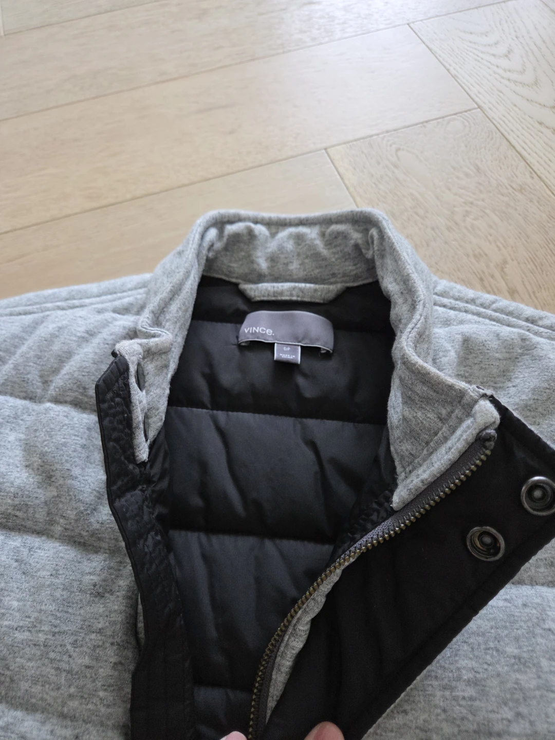 Vince Quilted Vest - Grey - photo 2