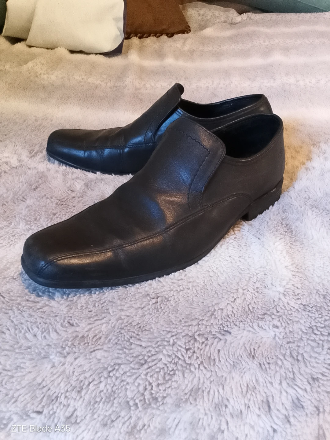 Black Leather Loafers Size 10 FIERI