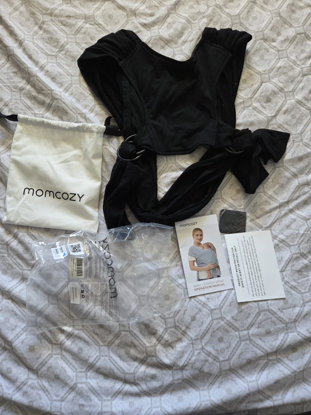 Momcozy Baby Wrap Carrier - Black - photo 5