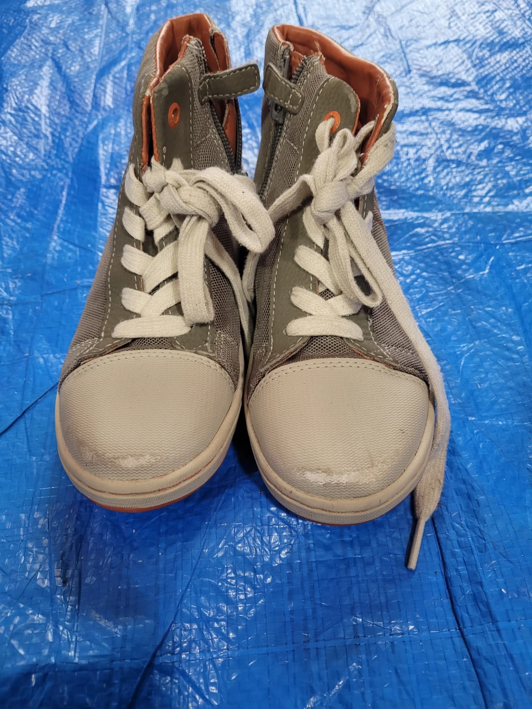 Geox Kids Grey High-Top Sneakers