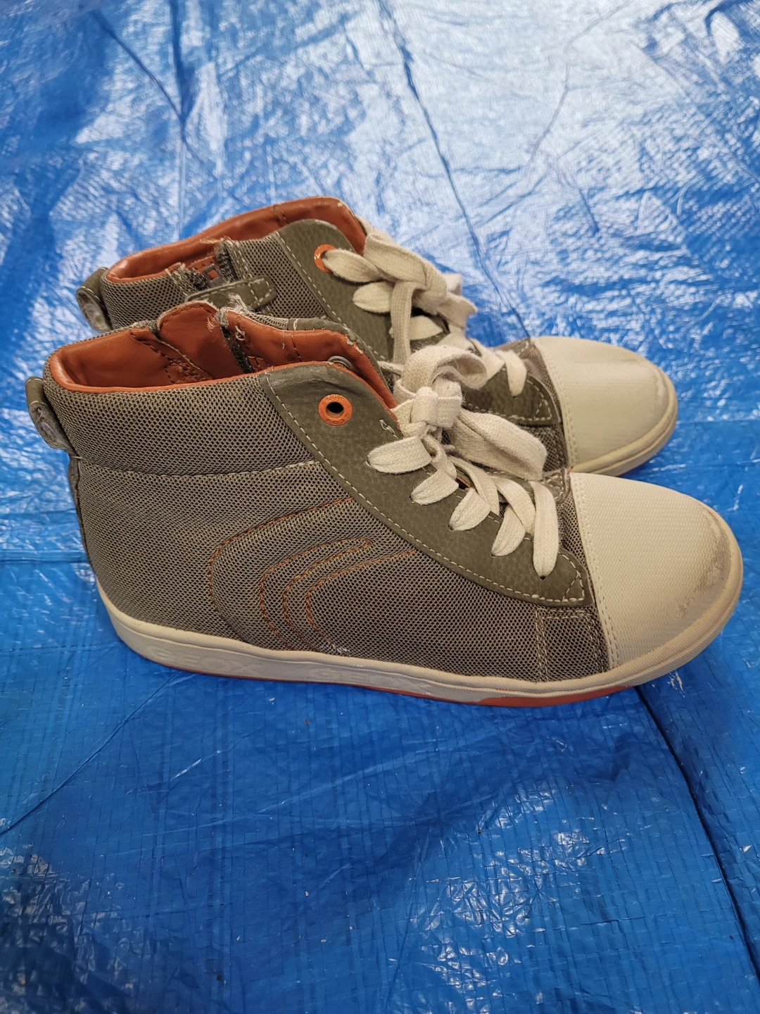 Geox Kids Grey High-Top Sneakers - photo 2