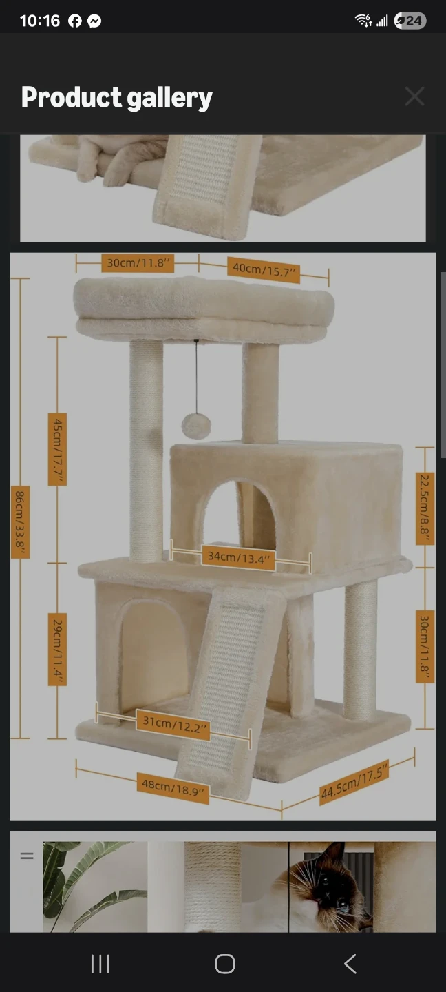 Cat Tower  Double Cat Condos for Indoor Large Cats New - photo 2