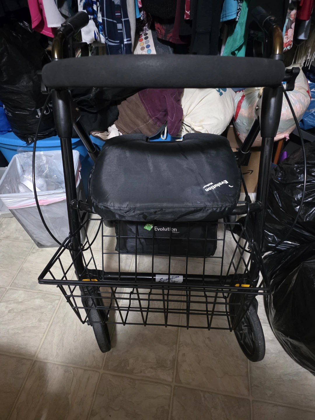Evolution Walker Rolling Walker with Seat and Basket