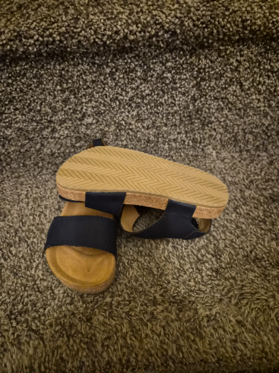 H&M Kids Navy Blue Cork Sandals - photo 5