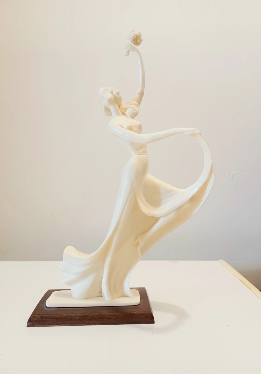 Vtg A. Santini Hand Carved Dancer Statue