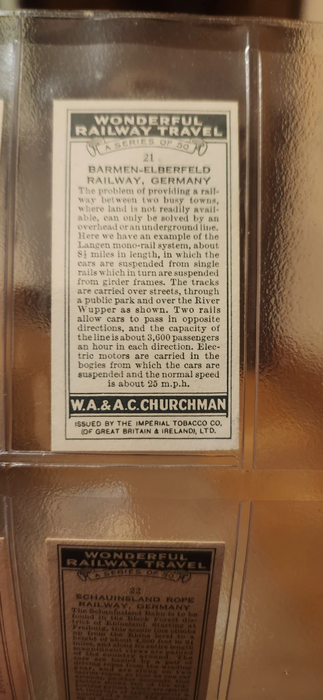 Churchman's Cigarettes - Wonderful Railway Travel Series Cards - photo 3