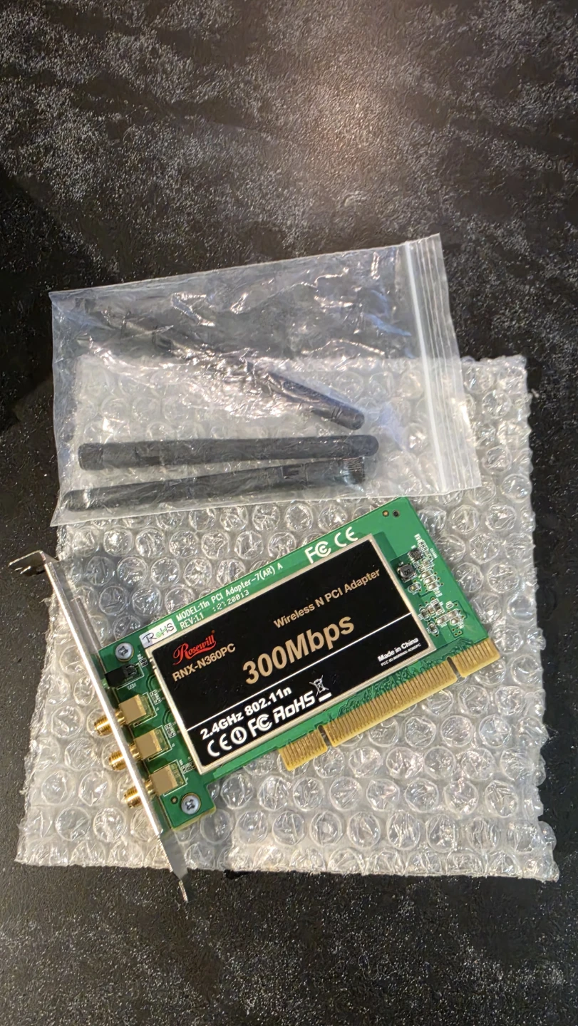 NO BOX Rosewill RNX-N360PC Wireless N PCI Adapter 300Mbps