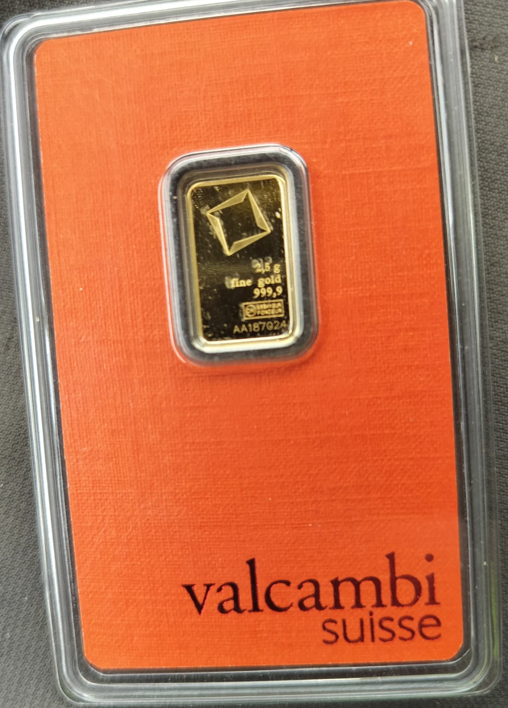 Valcambi Suisse 2.5g Gold Bar - photo 2