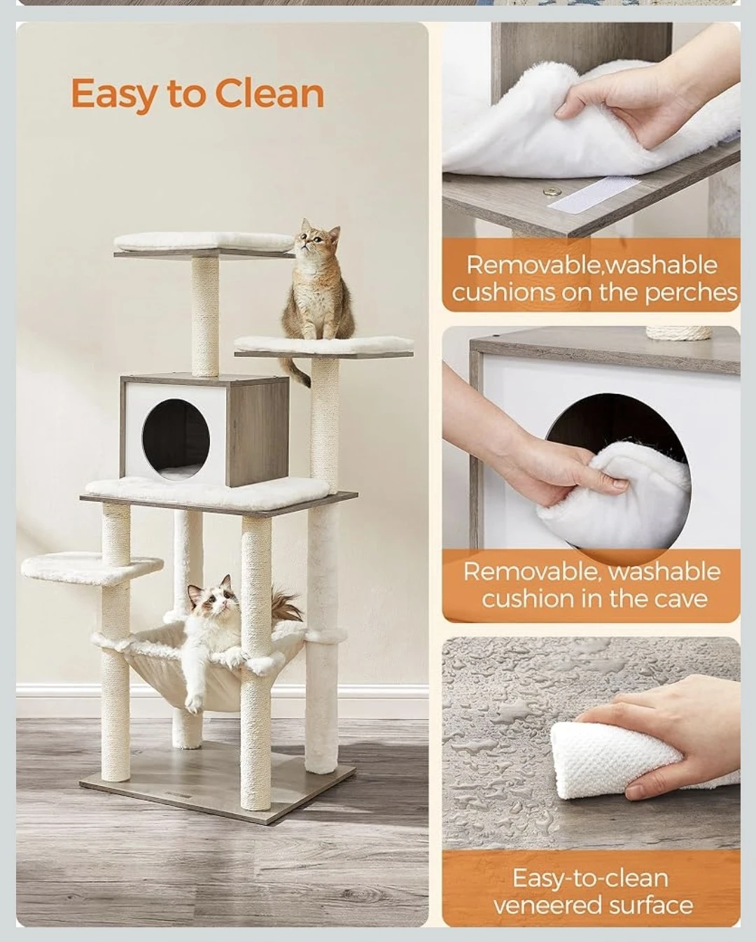 Feandrea Cat Tree for Up to 4 Cats - photo 3