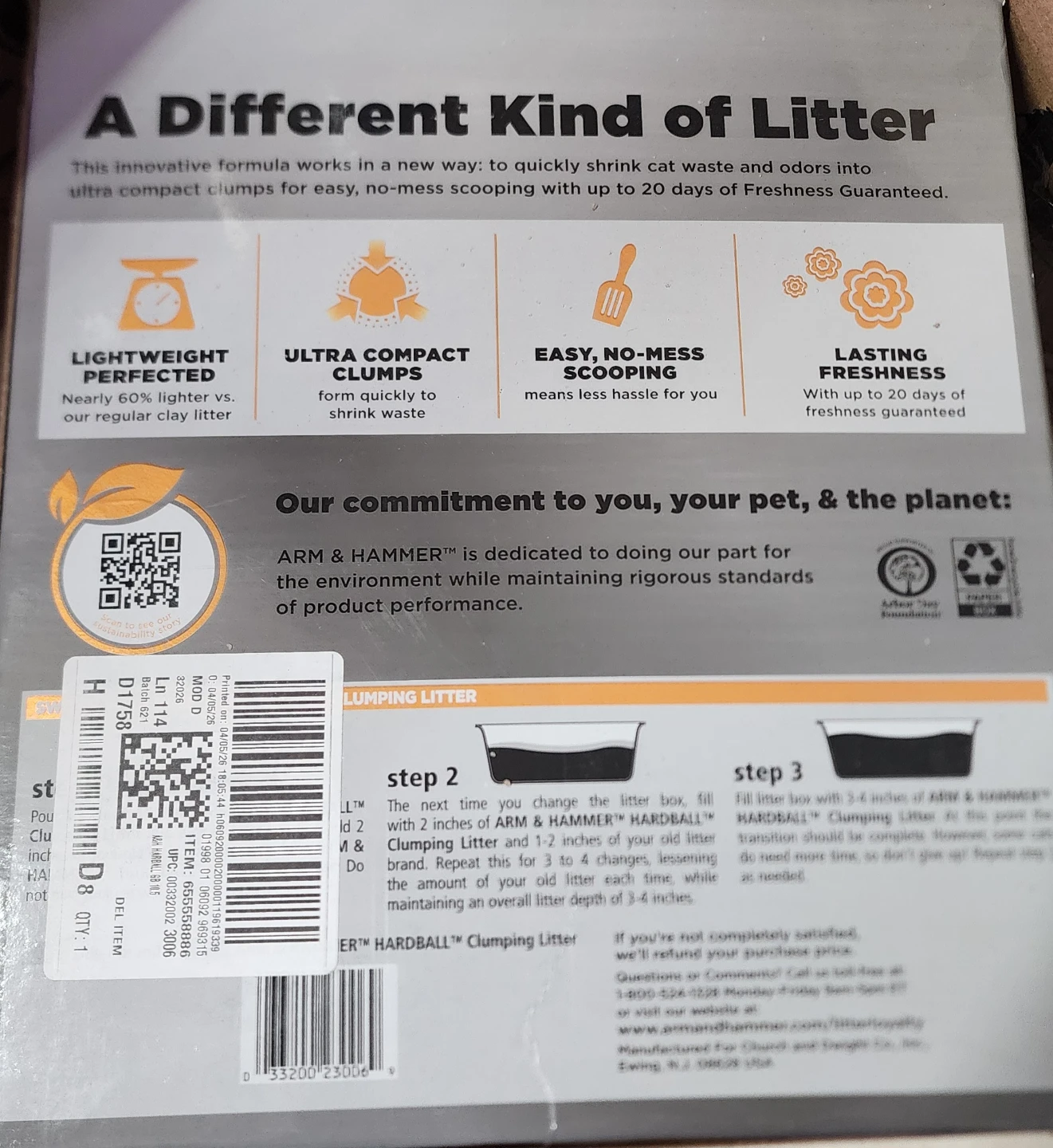 Arm & Hammer HardBall Clumping Litter - 10.5 lbs - photo 2