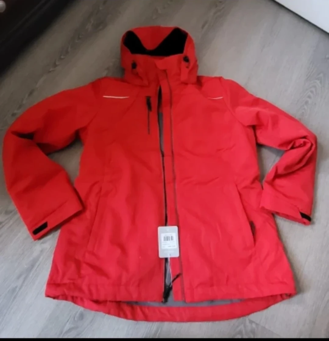 Red Waterproof Hooded Jacket