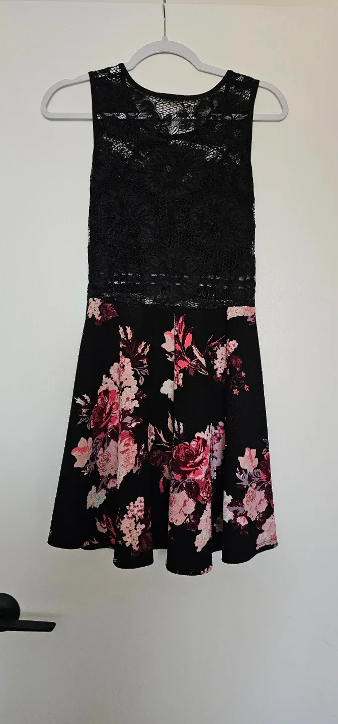 Black Floral Lace Dress - photo 2