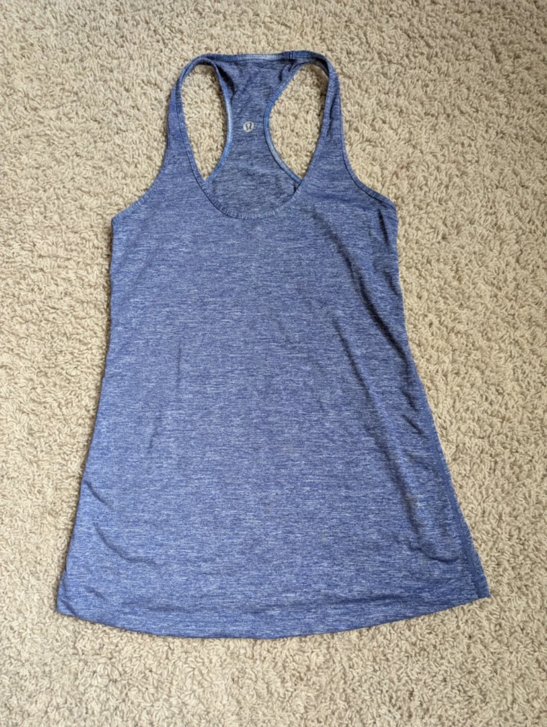 Lululemon Blue Heathered Racerback Tank Top