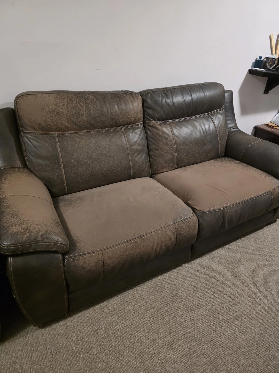 Brown Leather Sofa