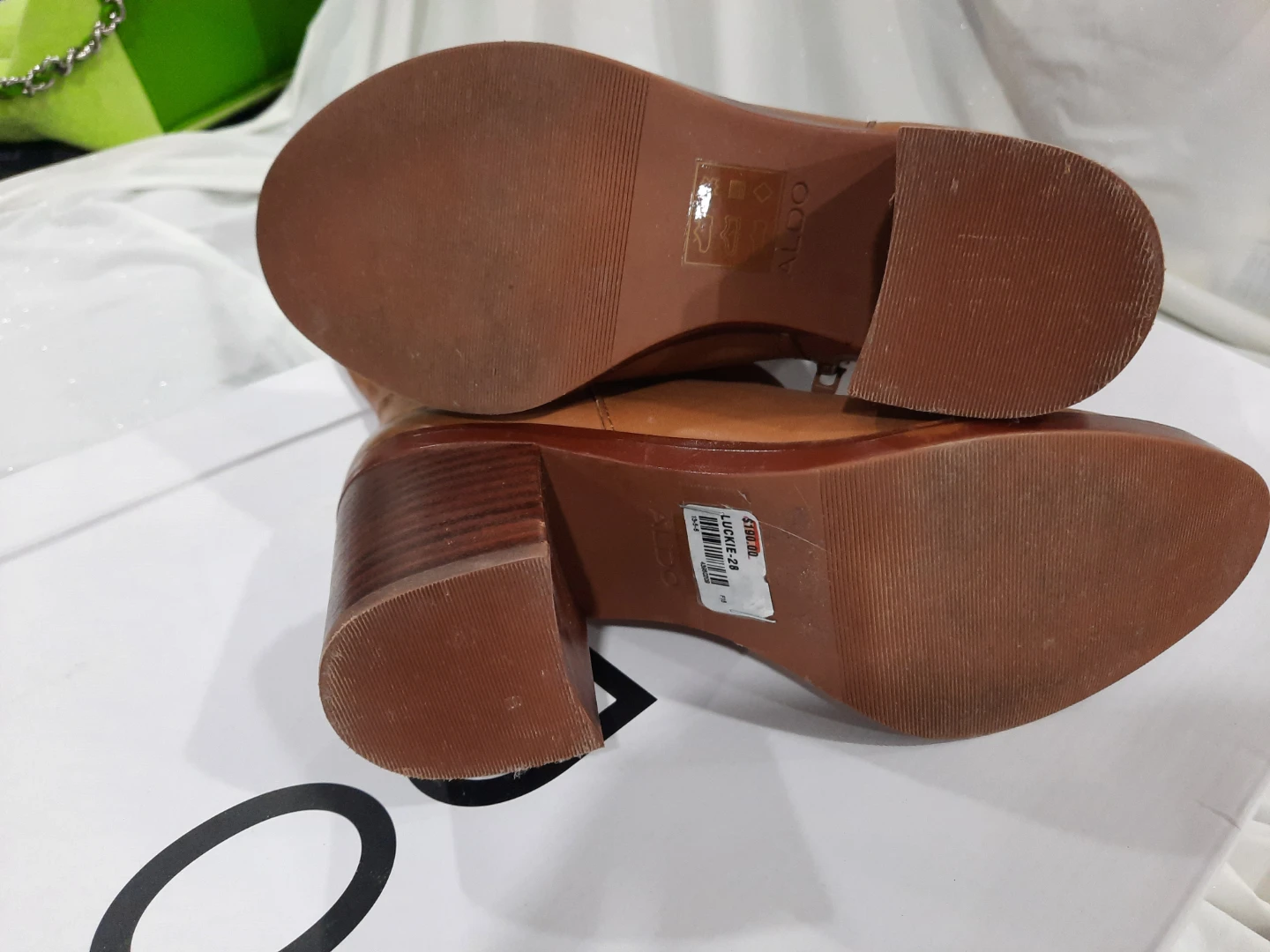 NEW ALDO "Luckie" Women's Brown Leather Boots - Size 7.5 - photo 2