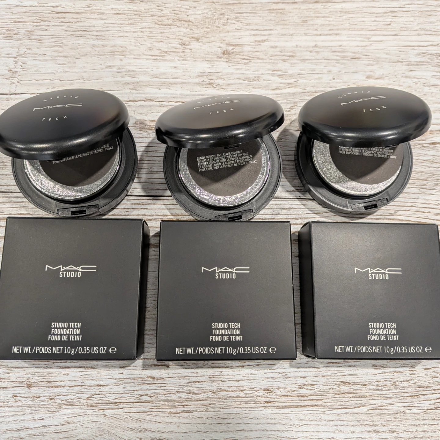 A bundle of MAC Studio Tech Foundation Compacts (3 total)